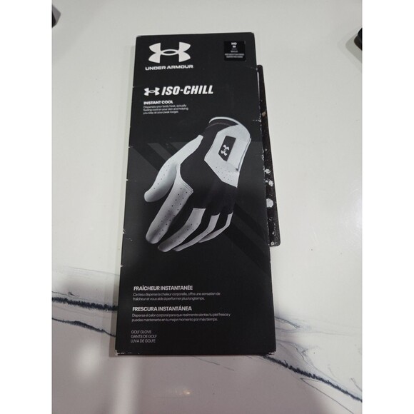 Under Armour Iso Chill Left Hand Golf Glove Medium Black White New SB - Picture 1 of 12